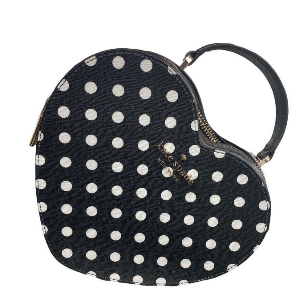 Kate Spade purse Love Shack Heart handbag crossbody in polka dots NWT - Picture 8 of 8